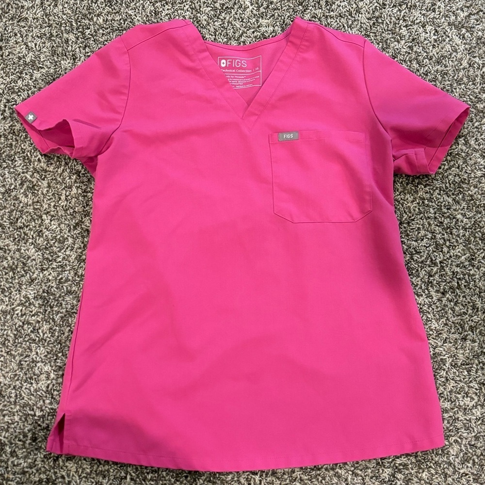 FIGS Hot Pink Catarina One-Pocket Scrub Top™ Size XS